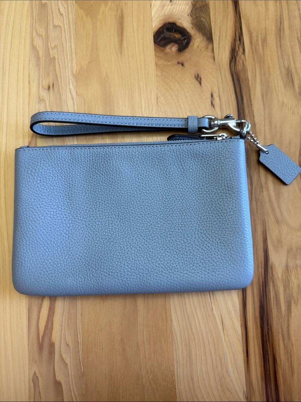 Coach Essential Small Wristlet in Grey Blue